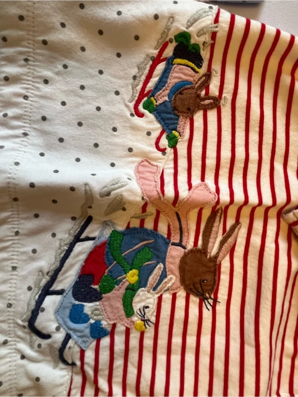 Baby Boden Red and White Striped Bodysuit